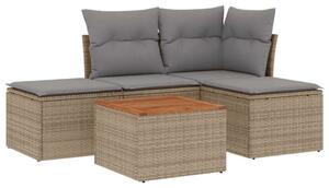 VidaXL Polyrattan Kerti Ülőgarnitúra - 5 részes