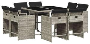 VidaXL Polyrattan Kerti Étkezőgarnitúra - 9 részes