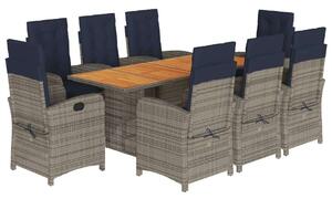 VidaXL Polyrattan Kerti Étkezőgarnitúra - 8 Fő