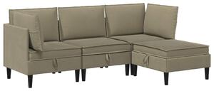 VidaXL Nappali bútor szett 4 pcs Khaki Szövet