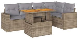 VidaXL Polyrattan Kerti Ülőgarnitúra - 6 részes - Bézs