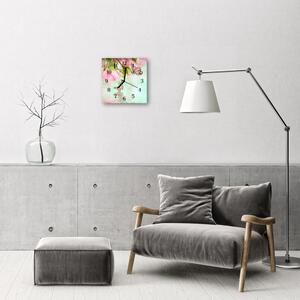 Szögletes fali üvegóra pillangók 30x30