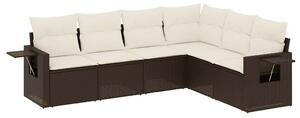 VidaXL Polyrattan Kerti Ülőgarnitúra - 6 Személyes - Barna