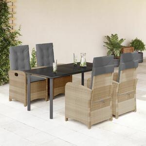 Polyrattan Kerti Étkezőgarnitúra - 5 részes