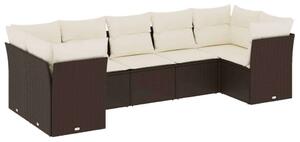 VidaXL Polyrattan Kerti Ülőgarnitúra - 7 részes - Barna
