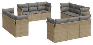 VidaXL Polyrattan Kerti Ülőgarnitúra - 12 részes - Bézs