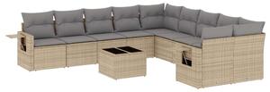 VidaXL Polyrattan Kerti Ülőgarnitúra - 11 részes - Bézs