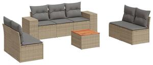 VidaXL Polyrattan Kerti Ülőgarnitúra - 8 részes - Bézs