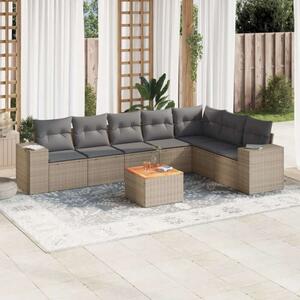 VidaXL Polyrattan Kerti Ülőgarnitúra - 8 részes - Bézs