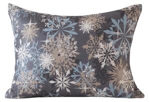 SNOWFLAKE kékesszürke mikroszálas párnahuzat 70x90 cm