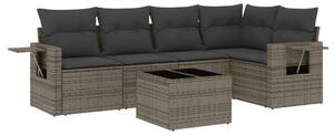 VidaXL Polyrattan Kerti Ülőgarnitúra - 6 részes - Szürke
