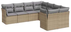 VidaXL Polyrattan Kerti Ülőgarnitúra - 8 részes - Bézs