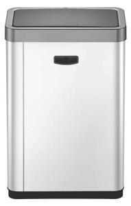 Érzékelős szemeteskosár, EKO, Mirage X, 2x20 liter, 2 rekesz, rozsdamentes acél