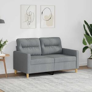 Kétszemélyes világosszürke szövetkanapé 120 cm
