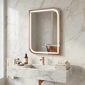 LED Tükör ZONE 80x60 BRUSH ROSE GOLD