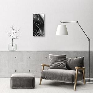 Téglalap alakú üvegóra Art absztrakció fekete-fehér 30x60