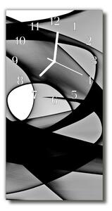 Függőleges üvegóra Absztrakció Graphics Fekete-fehér 30x60