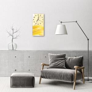 Négyszögletes üvegóra Abstract art grafikákat sárga 30x60