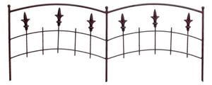 Nortene Royal Border - festett fém ágyásszegély, barna (0.38m x 1m) mini kerítés