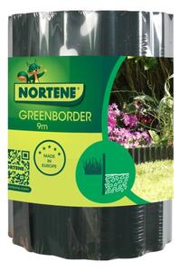 Nortene Greenborder 15 - műanyag hullámos gyepszegély, zöld (0.15m x 9m) ágyás - fű elválasztó
