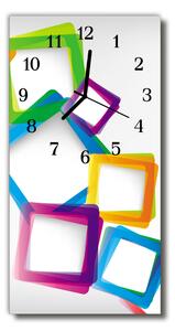 Függőleges üvegóra Art színes színes téglalapok 30x60