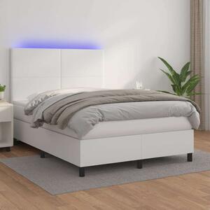 VidaXL LED-es Ágy - Műbőr - 140x200 cm