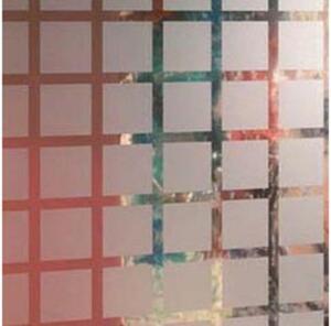 Profiflex Deco ART Linea öntapadós üvegfólia - Átlátszó savmart négyzet mintával (150 cm szélesség) NO.6