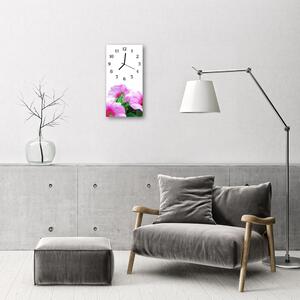 Négyszögletes fali üvegóra Kankalin virág színe 30x60