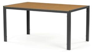 Kerti asztal 150x89 cm, fém, polywood, barna (tölgy), AZT-S1215 OAK