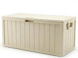 Kerti tároló box 112x49x54 cm, műanyag, bézs, AZB-G2075 CRM