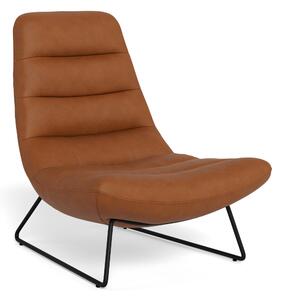 Fotel Norsica 598, Öko-bőr, 97x83x93cm, Barna