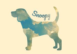 Beagle fotógrafika falikép saját névvel
