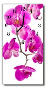 Téglalap alakú üvegóra Orchideák Rózsaszín virágok 30x60