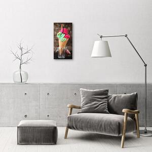 Négyszögletes fali üvegóra Fagylalt gyümölcs színe 30x60