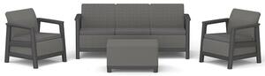 Keter SCANDI LINEA 3 SEATERS SET kerti bútor garnitúra – Mountain Grey / Grafit