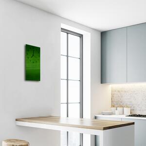 Négyszögletes fali üvegóra Art absztrakció zöld 30x60