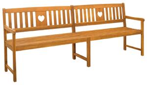 VidaXL Kerti pad Természetes 220 x 55,5 x 90 cm Tömör Akácfa