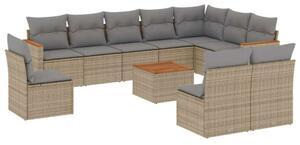 VidaXL Polyrattan Kerti Ülőgarnitúra - 11 részes - Bézs