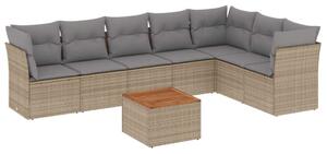 VidaXL Polyrattan Kerti Ülőgarnitúra - 8 részes