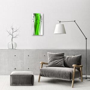 Téglalap alakú üvegóra Art absztrakció zöld 30x60