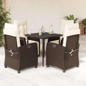 VidaXL Polyrattan Kerti Étkezőgarnitúra - 5 részes