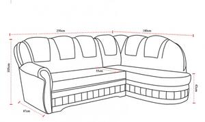 Queen ágyazható ülőgarnitúra - Inari 72 - Jobbos