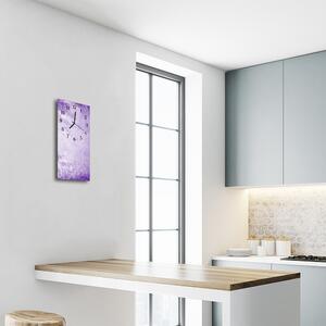 Függőleges üvegóra Abstract art grafikákat lila 30x60