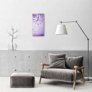 Függőleges üvegóra Abstract art grafikákat lila 30x60