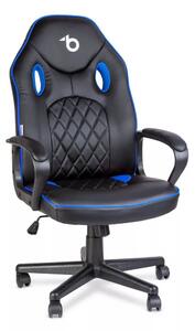 Gamer szék karfával - fekete / kék - 71 x 53 cm / 53 x 47 cm