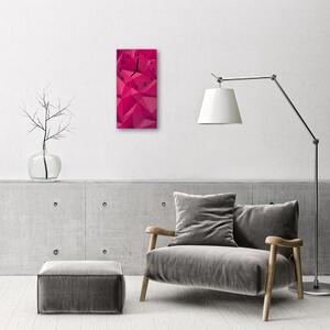 Négyszögletes fali üvegóra Art grafika 3D rózsaszín 30x60