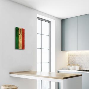 Négyszögletes üvegóra Olasz zászló színét 30x60