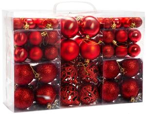 Tutumi, függő karácsonyi labdák 100 db 300895, piros, CHR-06901