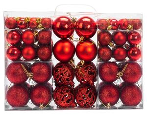 Tutumi, függő karácsonyi labdák 100 db 300895, piros, CHR-06901