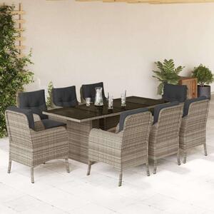 VidaXL Polyrattan Kerti Étkezőgarnitúra - 9 részes
